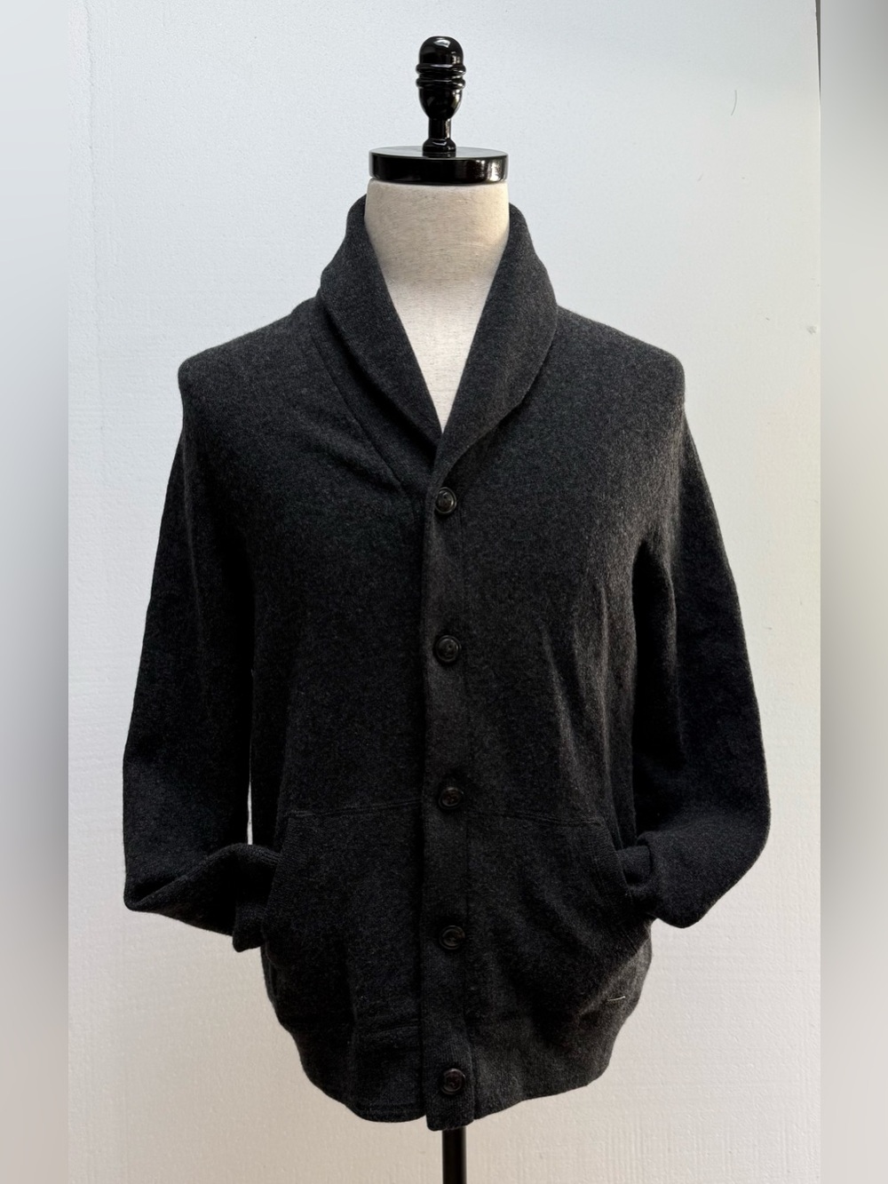 Polo by Ralph Lauren Men’s Charcoal Shawl Collar Cardigan